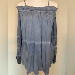 Infinity Raine Women’s Boho Lace sleeve Tunic Size medium
